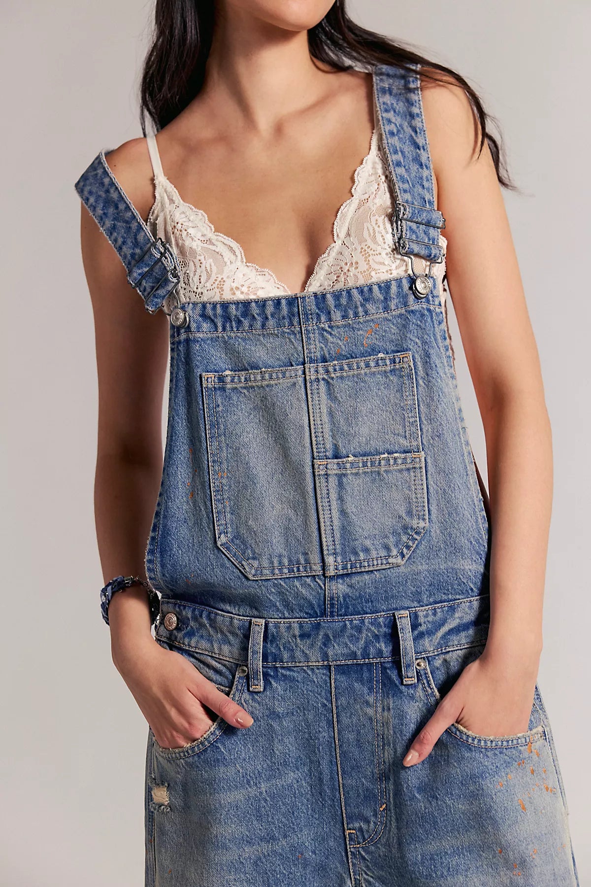 We The Free Good Luck Barrel Overalls
