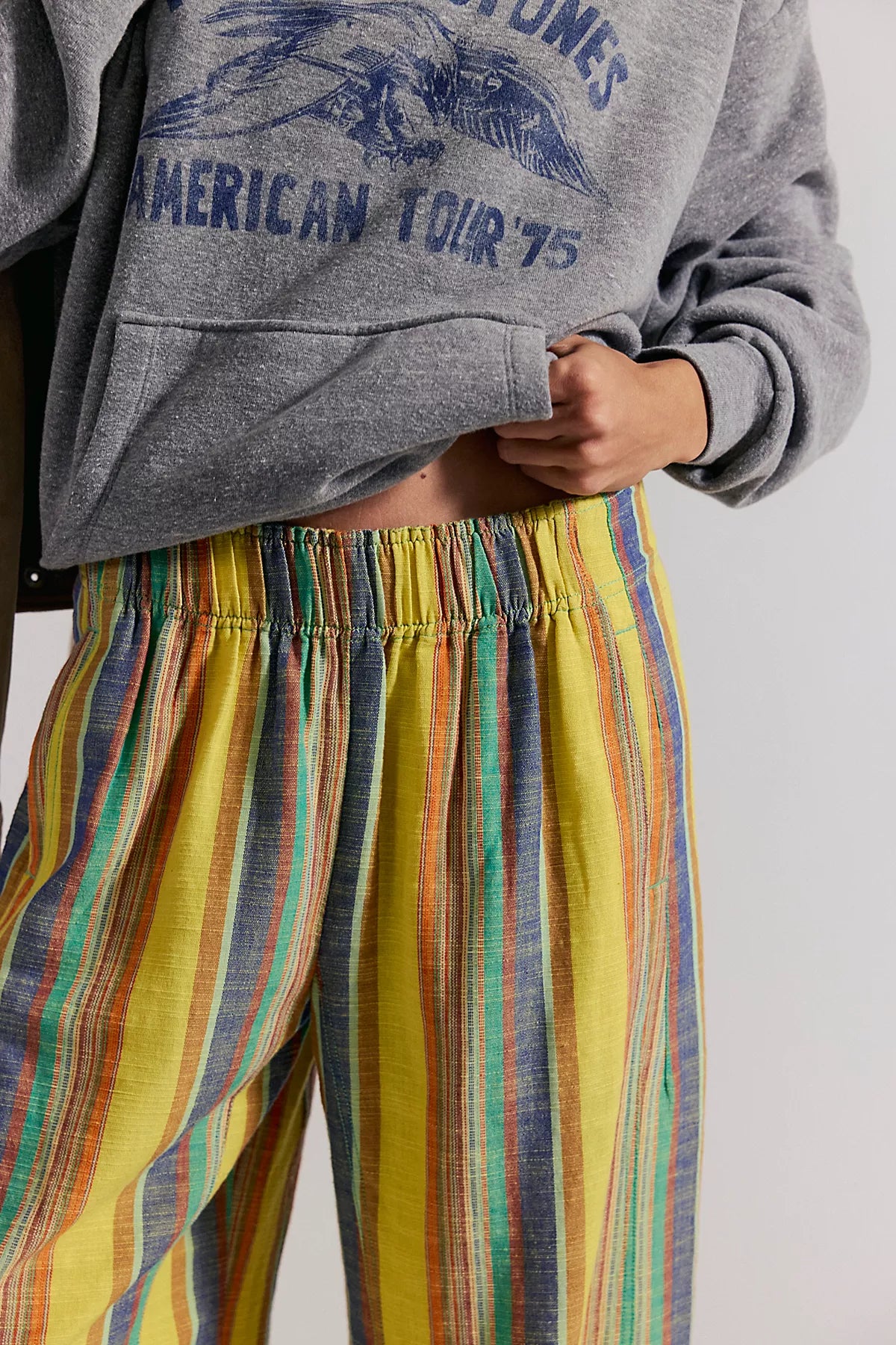 Day's End Linen Striped Pull-On Pants