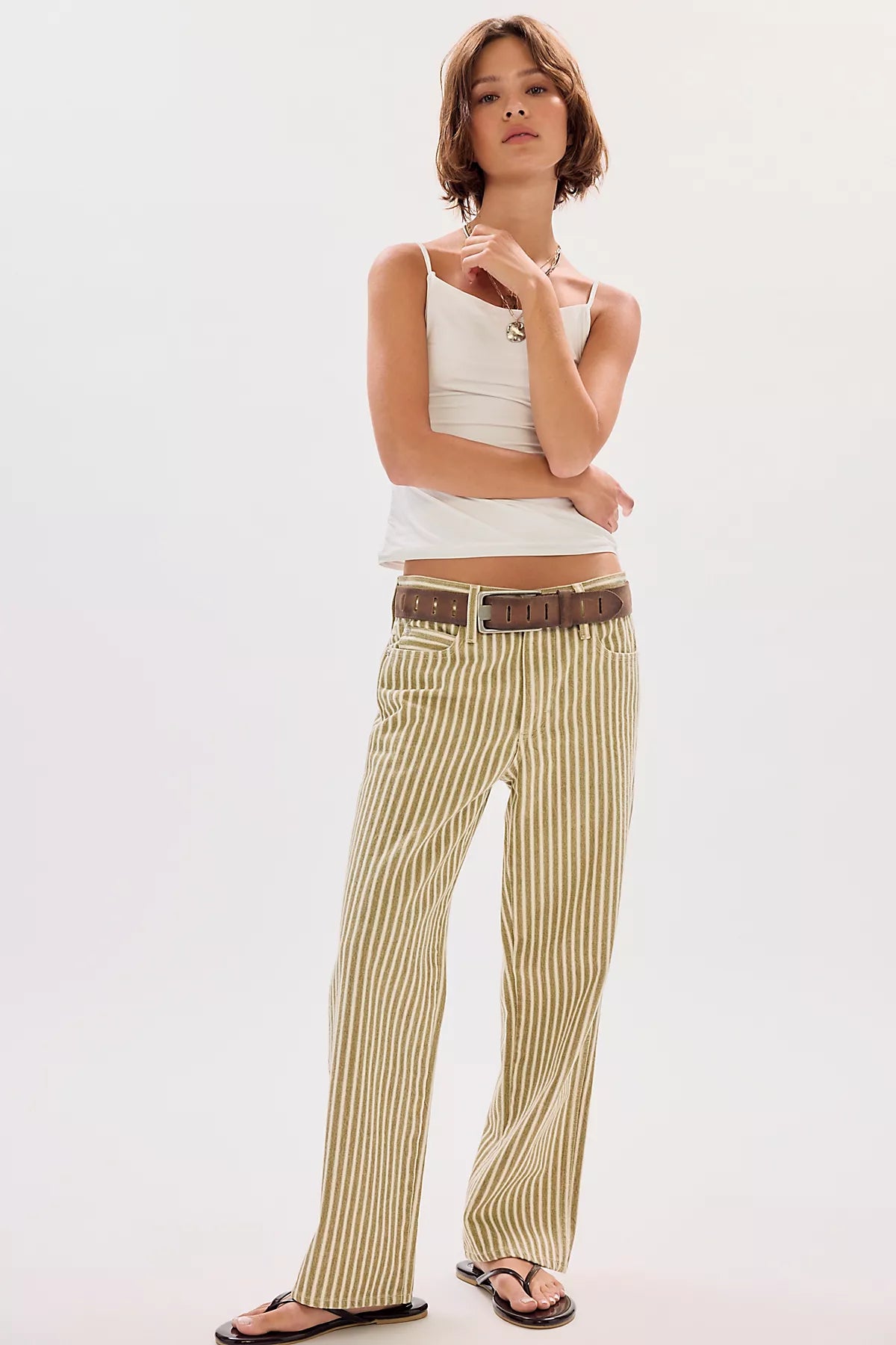 AMO Billie Striped Jeans