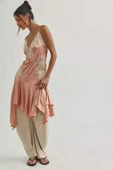 For Love & Lemons Lani Silk Midi Dress