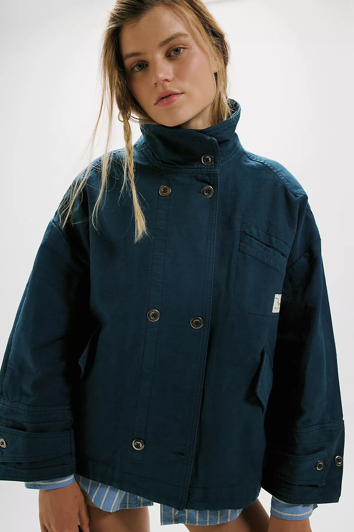 We The Free Collins Washed Canvas Funnel-Neck Jacket