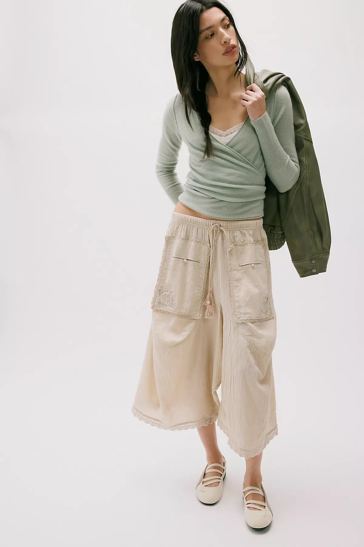 Cashmere Reversible Wrap Sweater