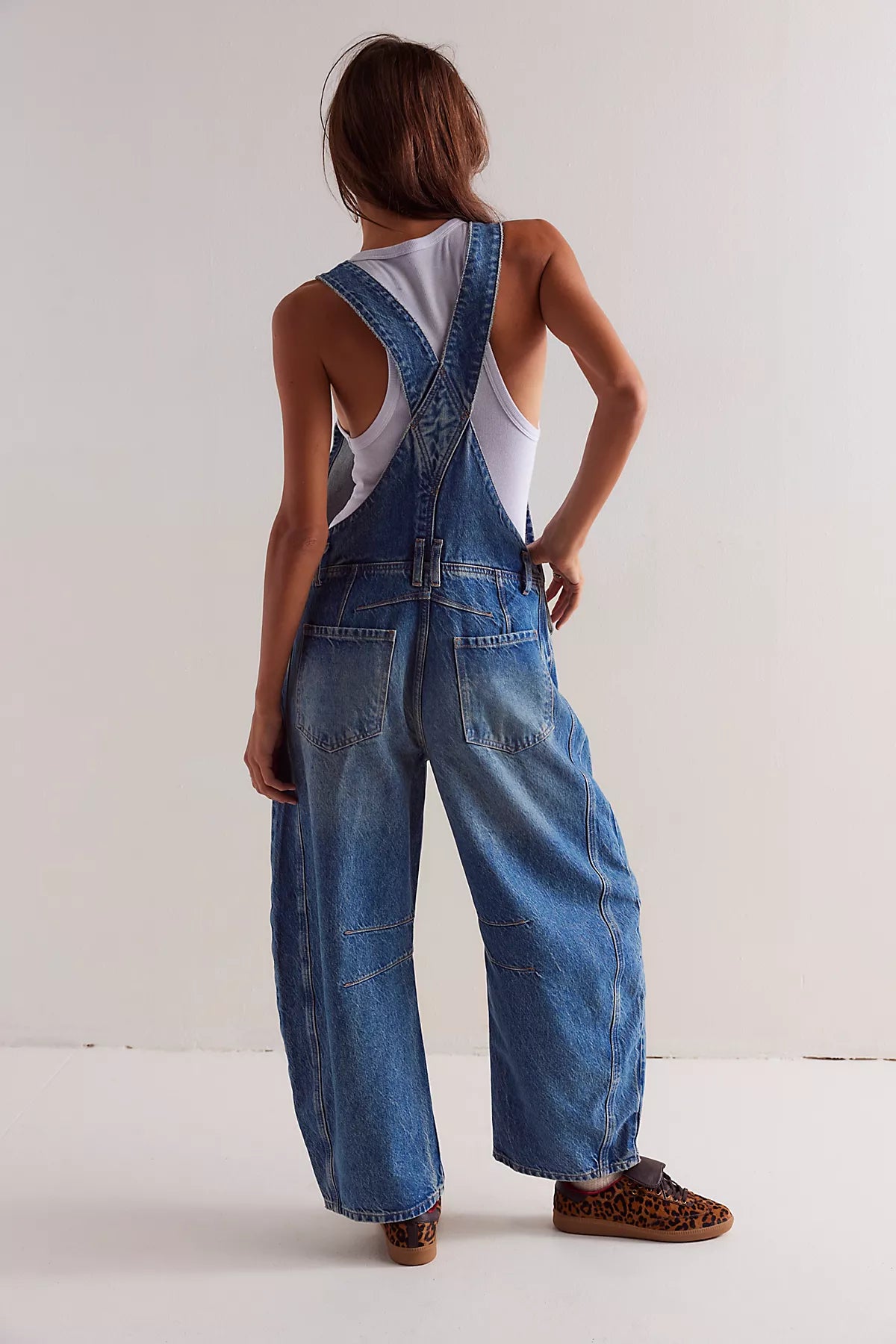 We The Free Good Luck Barrel Overalls