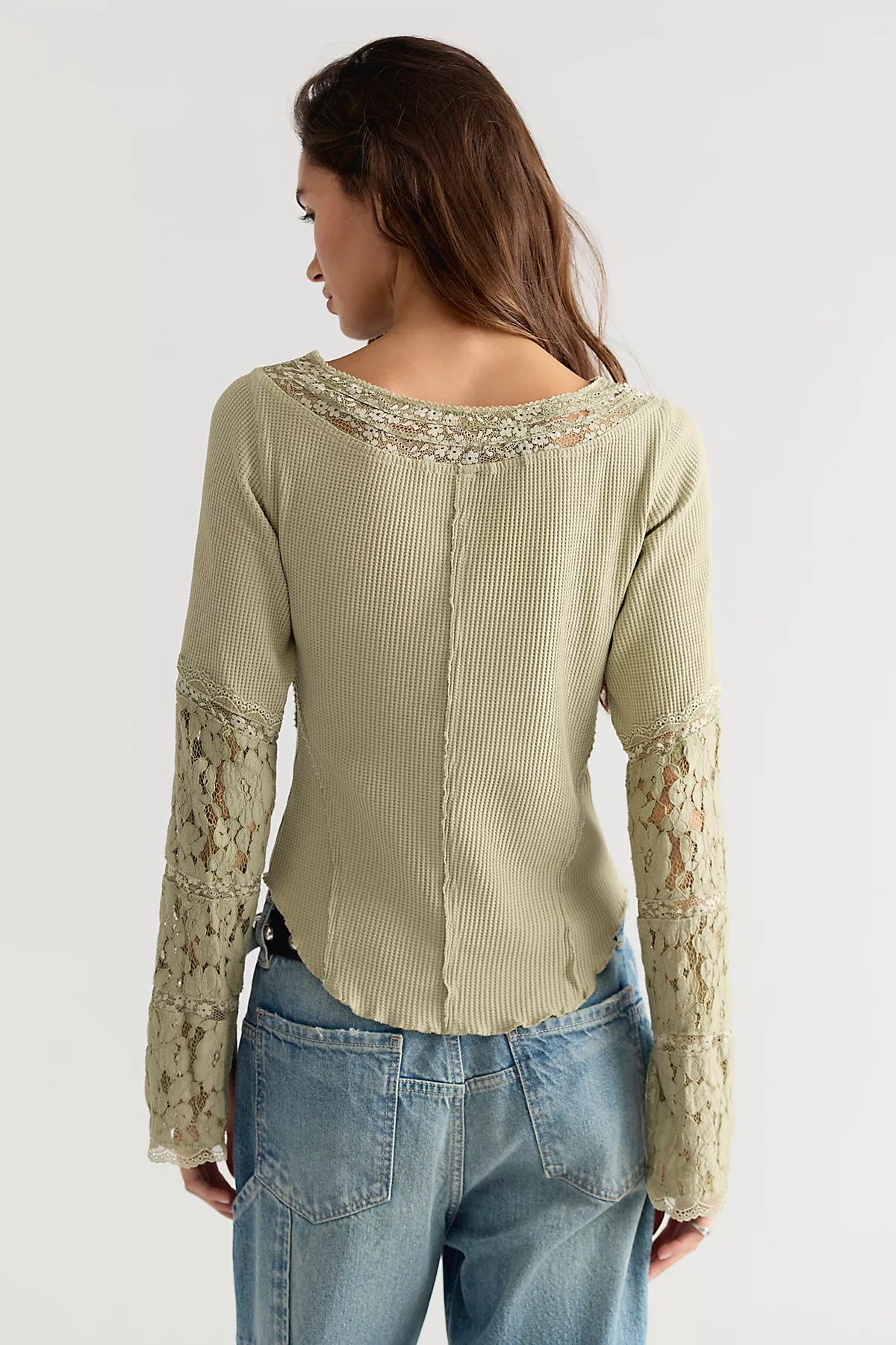 Amber Lace Cuff Long Sleeve Top