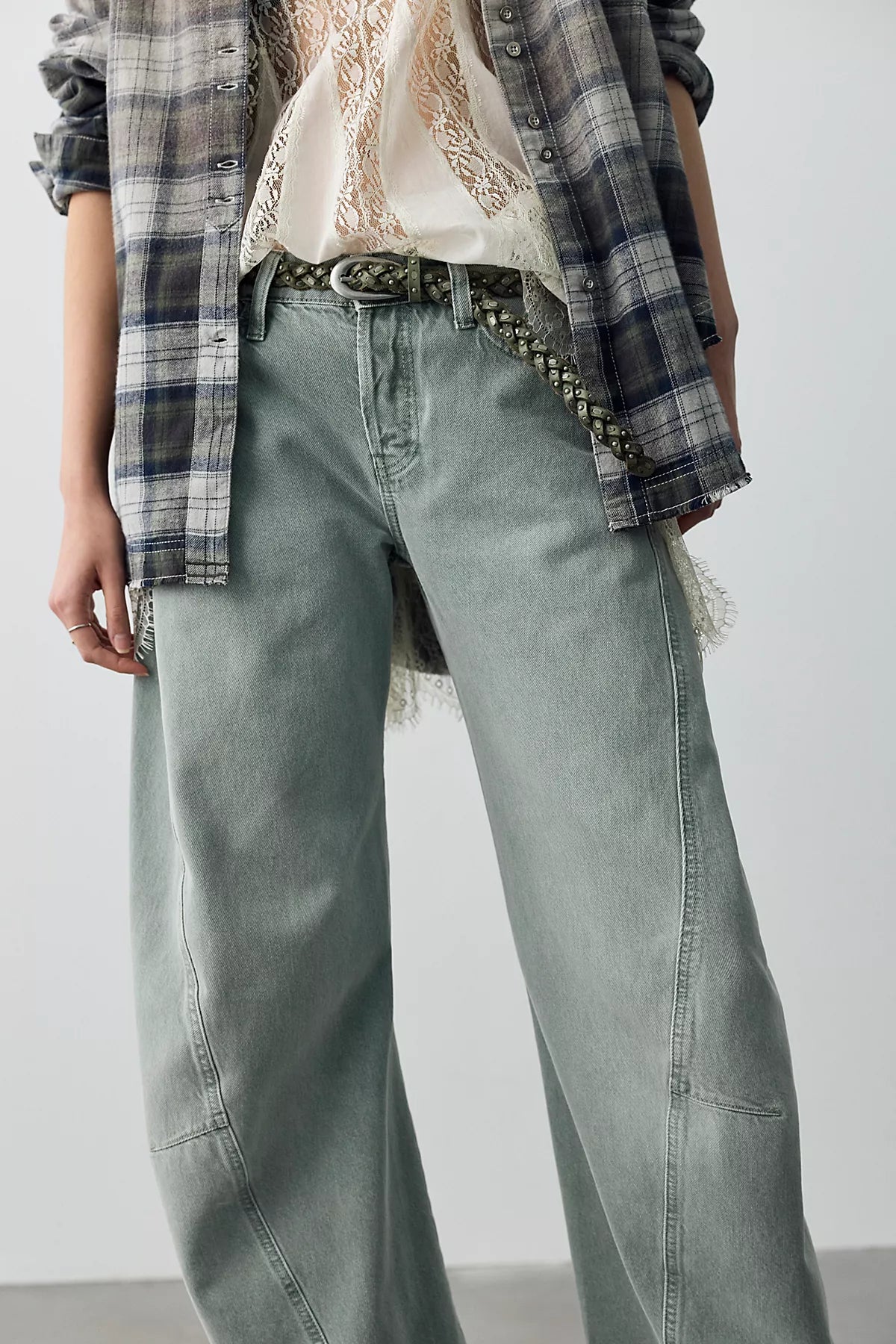 We The Free Fable Low-Rise Twisted Bowed Jeans
