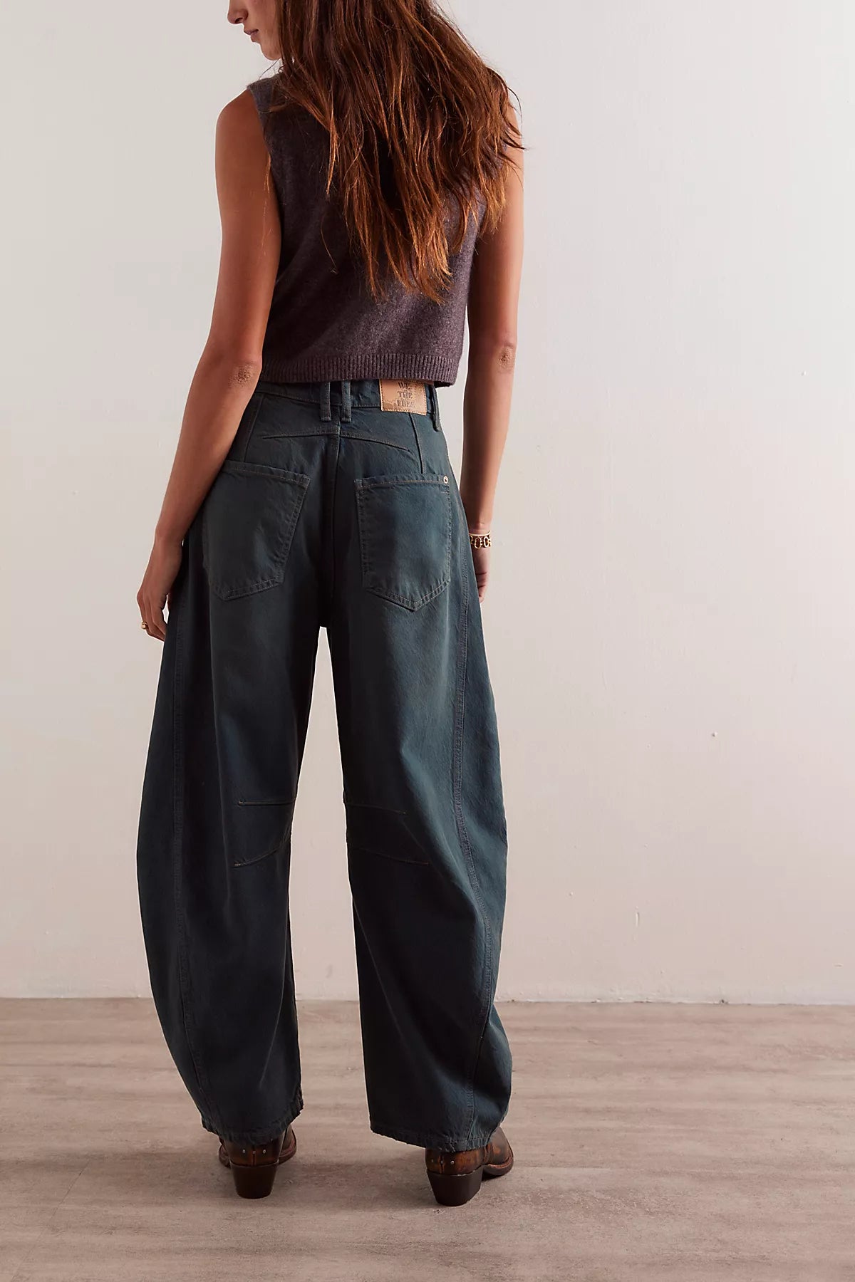 We The Free Good Luck Mid-Rise Barrel Jeans