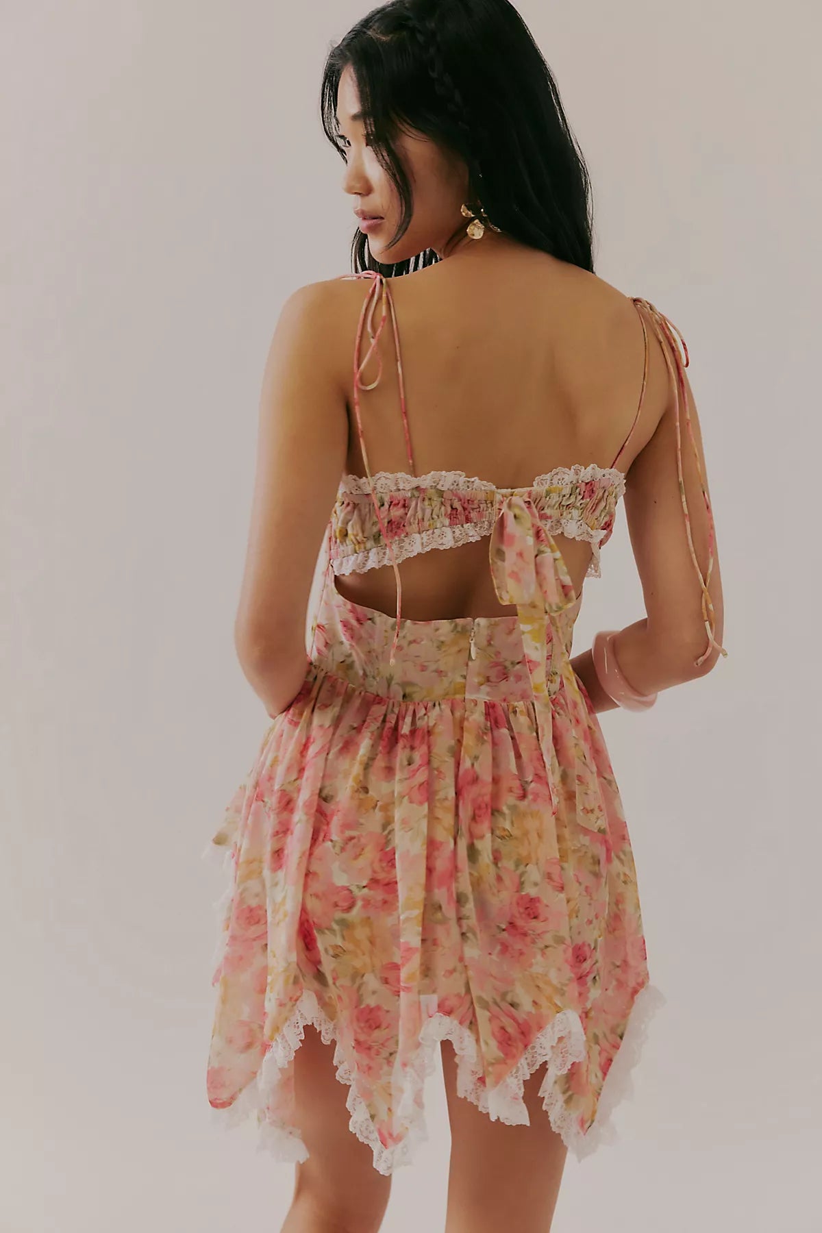 For Love & Lemons Elea Asymmetrical Mini Dress