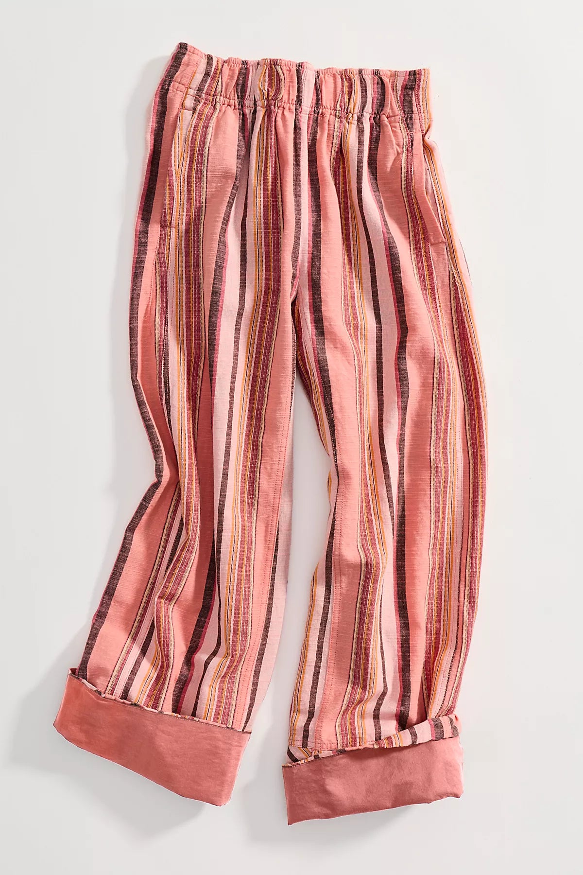 Day's End Linen Striped Pull-On Pants