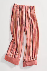 Day's End Linen Striped Pull-On Pants