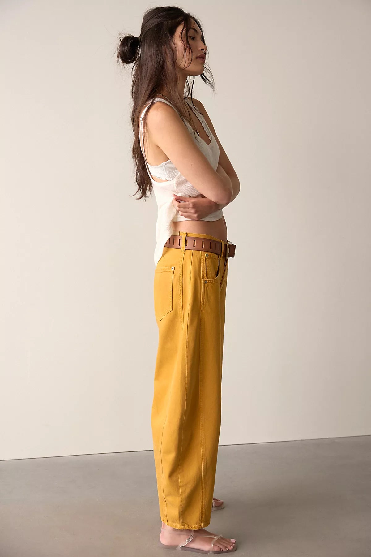 We The Free Good Luck Mid-Rise Barrel Jeans