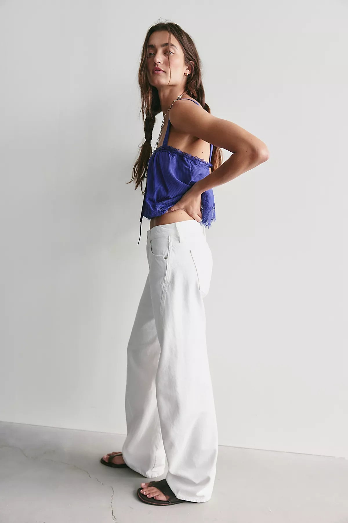 We The Free Fable Low-Rise Twisted Bowed Jeans