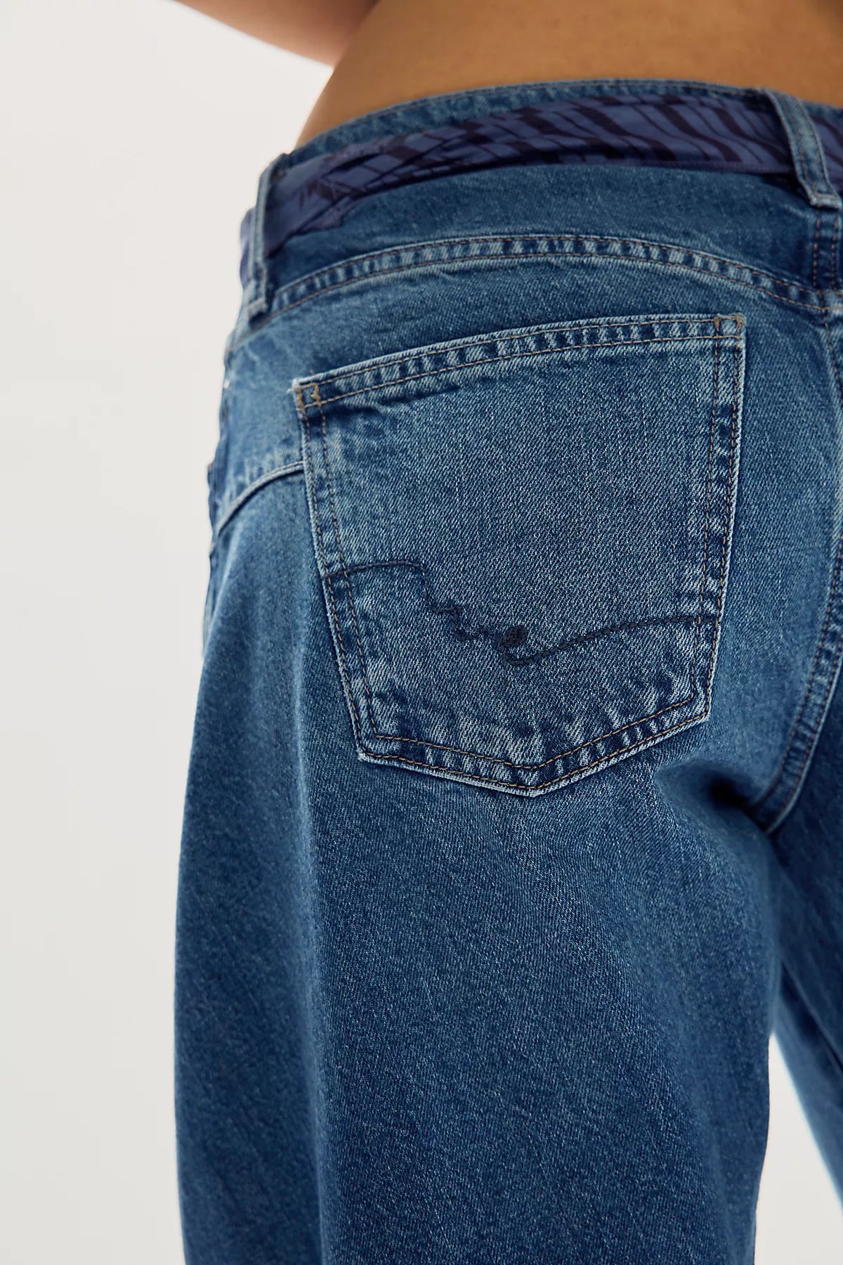 We The Free Fable Low-Rise Twisted Bowed Jeans