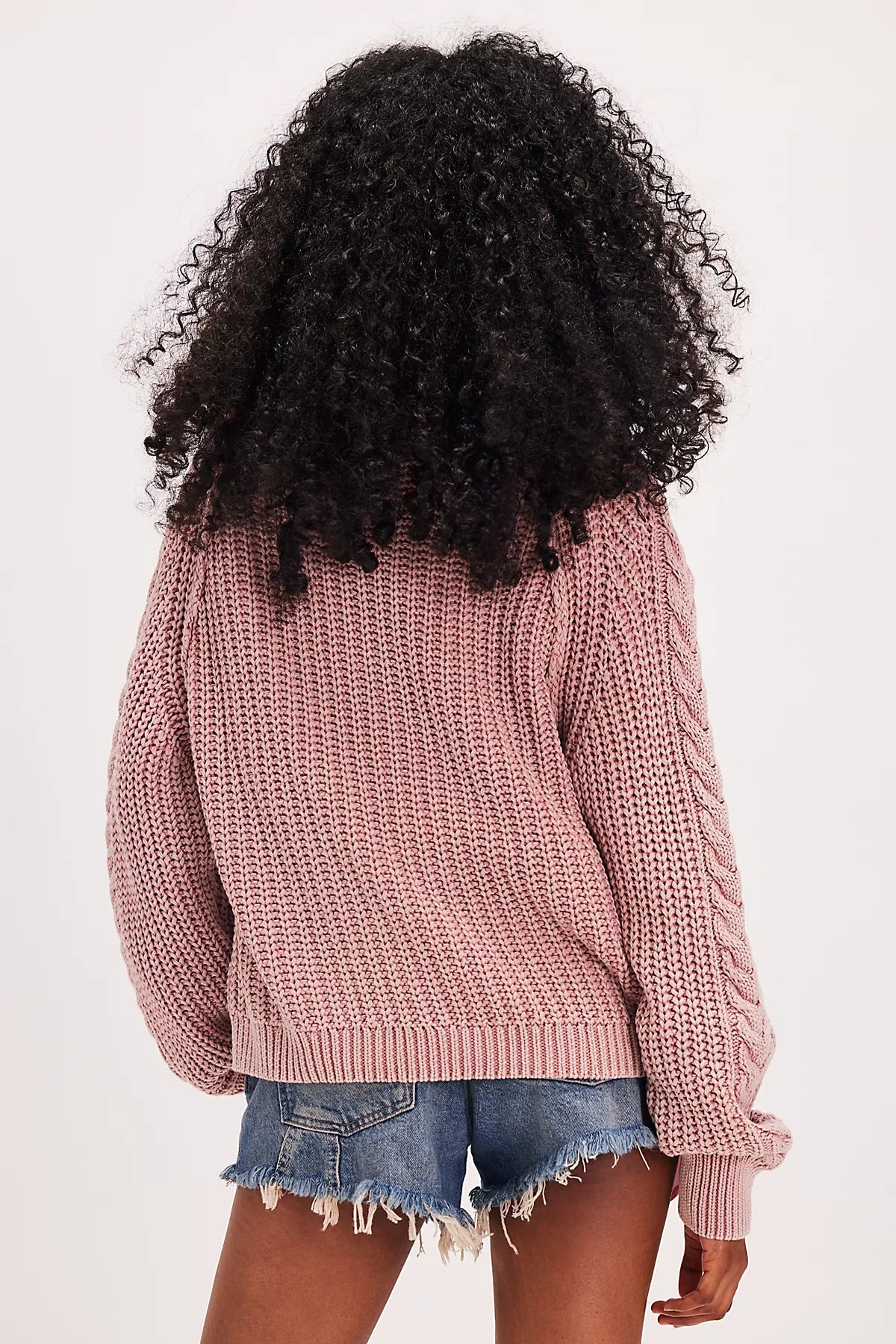 Frankie Cable Knit Cotton Sweater