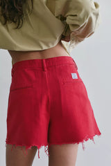 Denimist Blair Double-Pleated Shorts