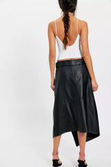 Deadwood Kalmer Leather Midi Skirt