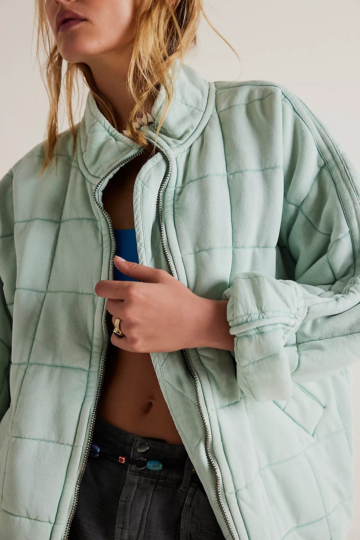 Dolman Quilted Knit Jacket