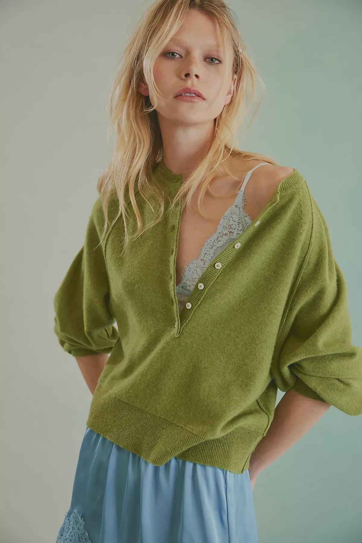 Porta Cashmere Henley Sweater