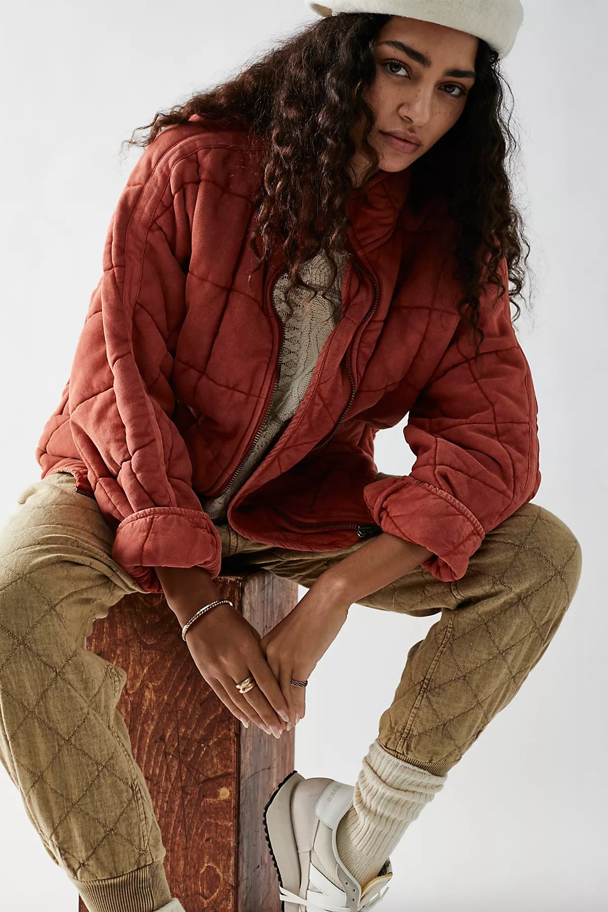 Dolman Quilted Knit Jacket