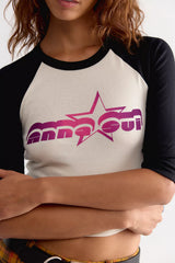 Anna Sui Raglan Cropped Tee