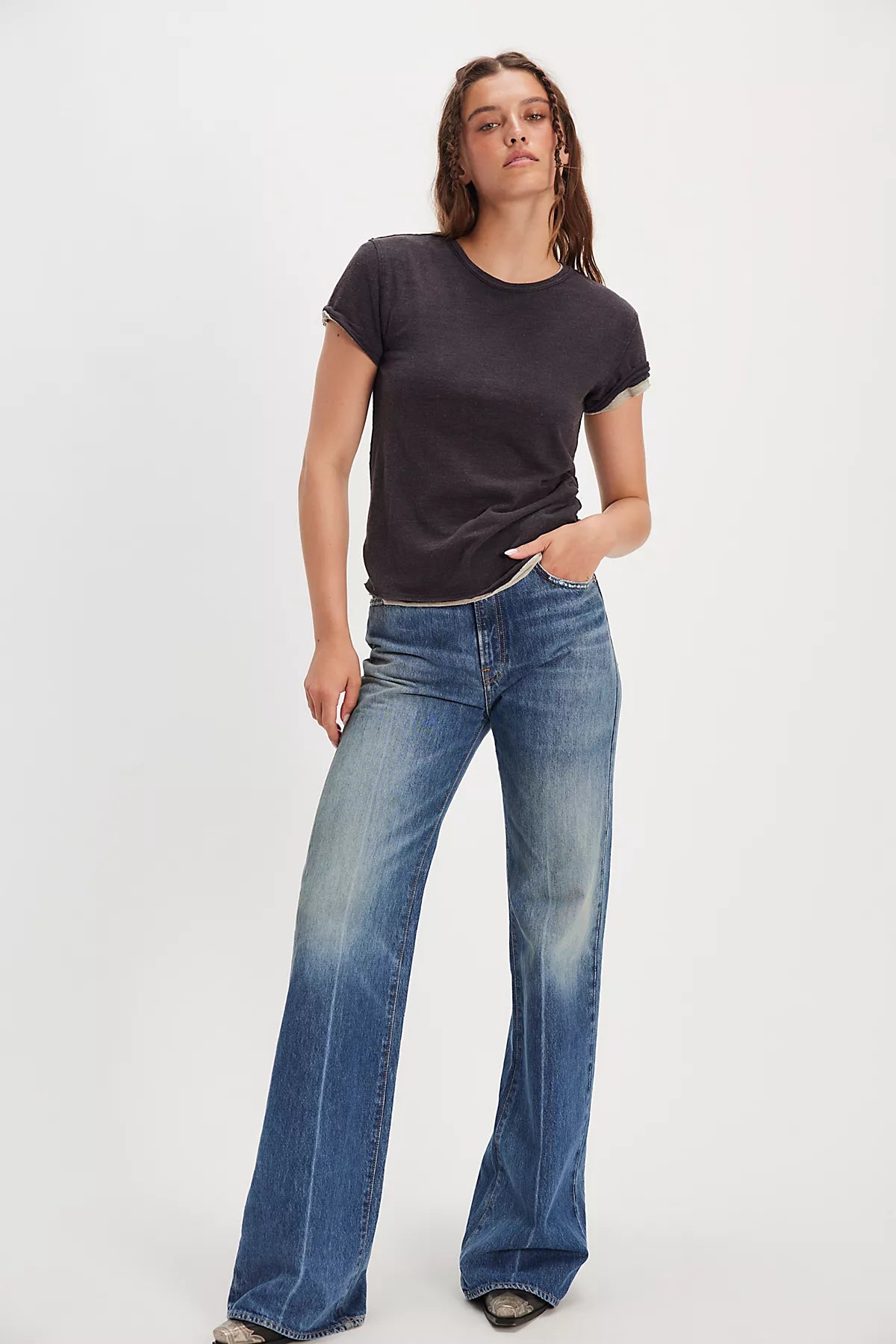 Denimist Dena Mid-Rise Flare Jeans