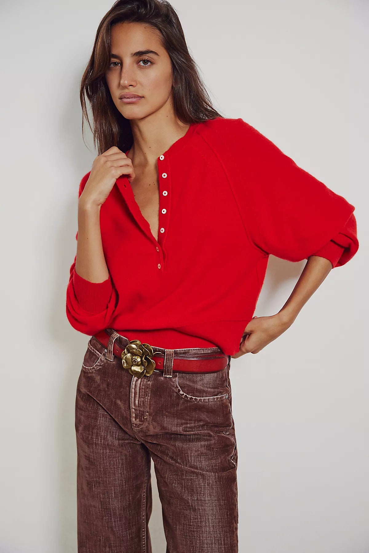 Porta Cashmere Henley Sweater
