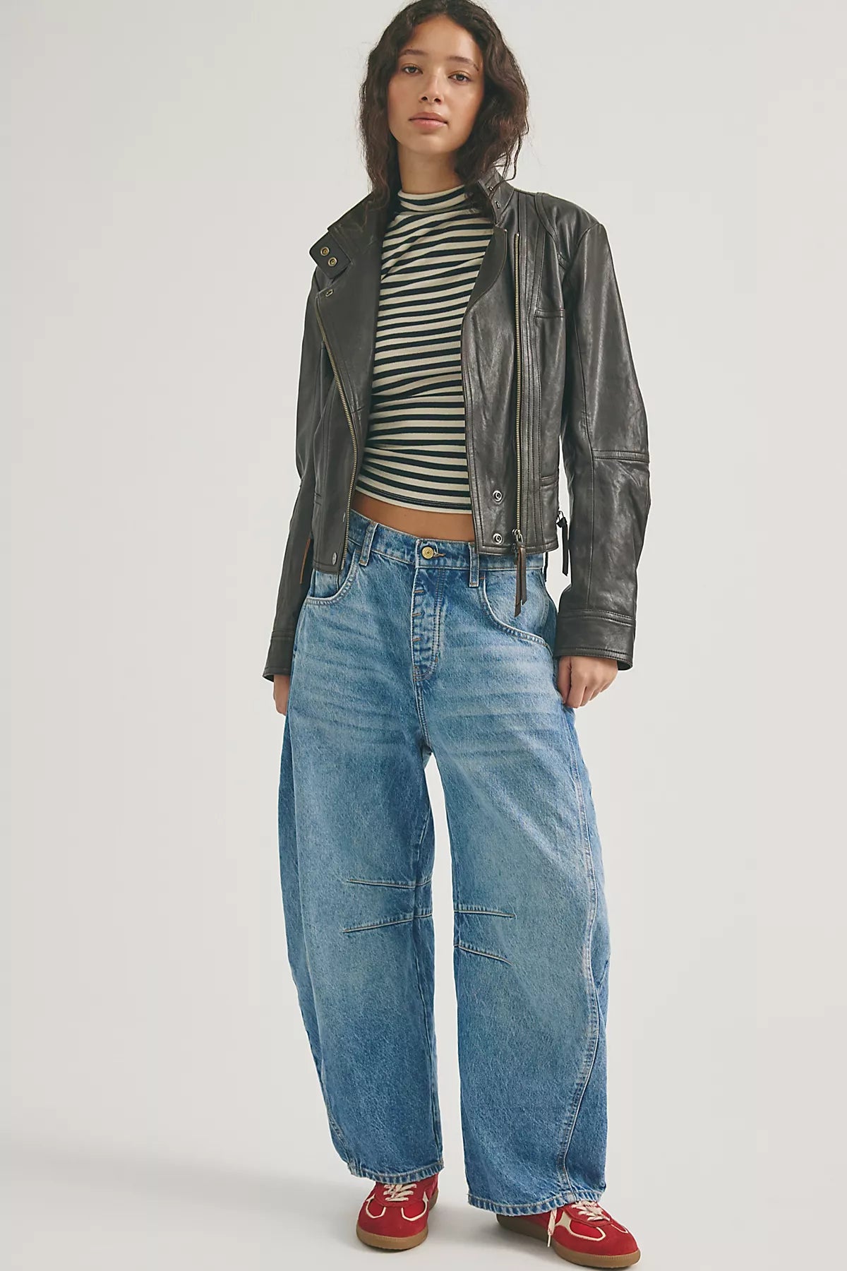 We The Free Good Luck Mid-Rise Barrel Jeans