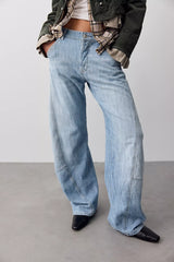 We The Free Highland Low-Rise Twisted Bowed Jeans