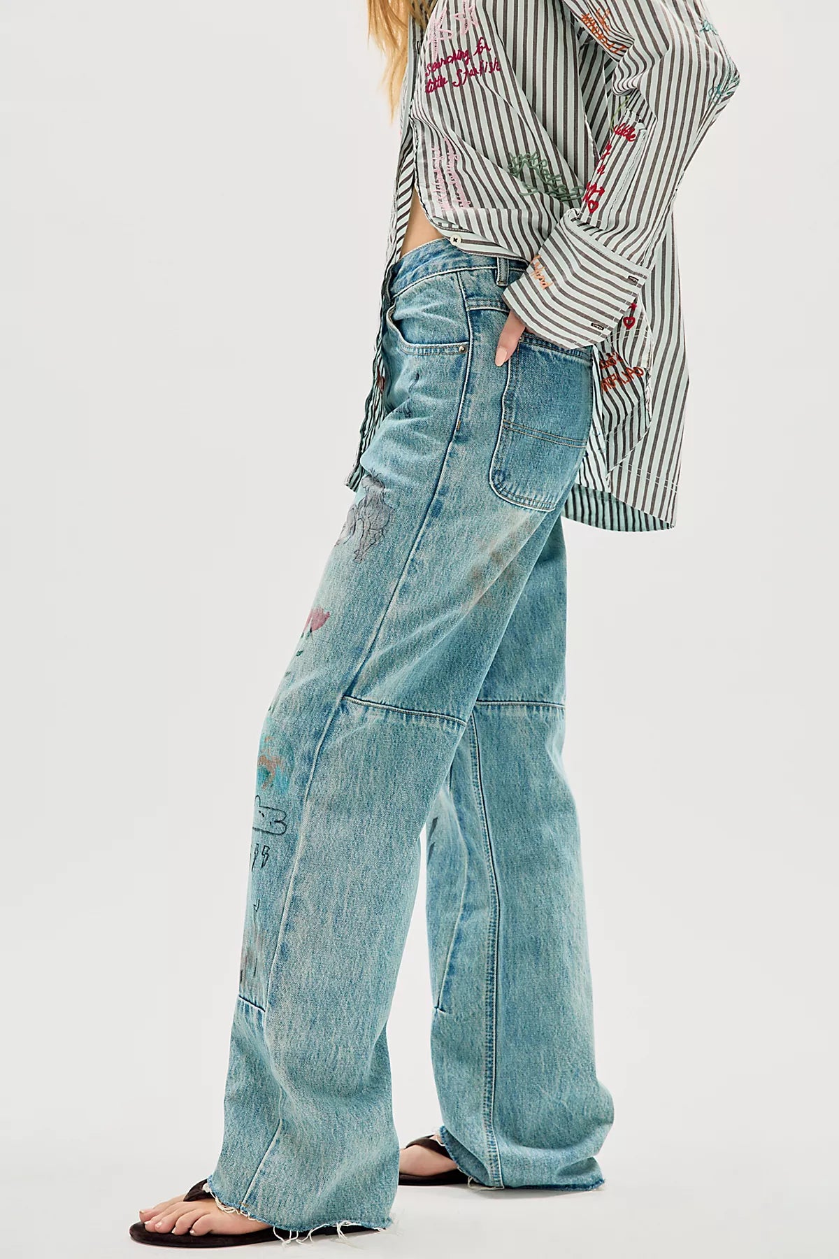 Found Hand Art Jeans