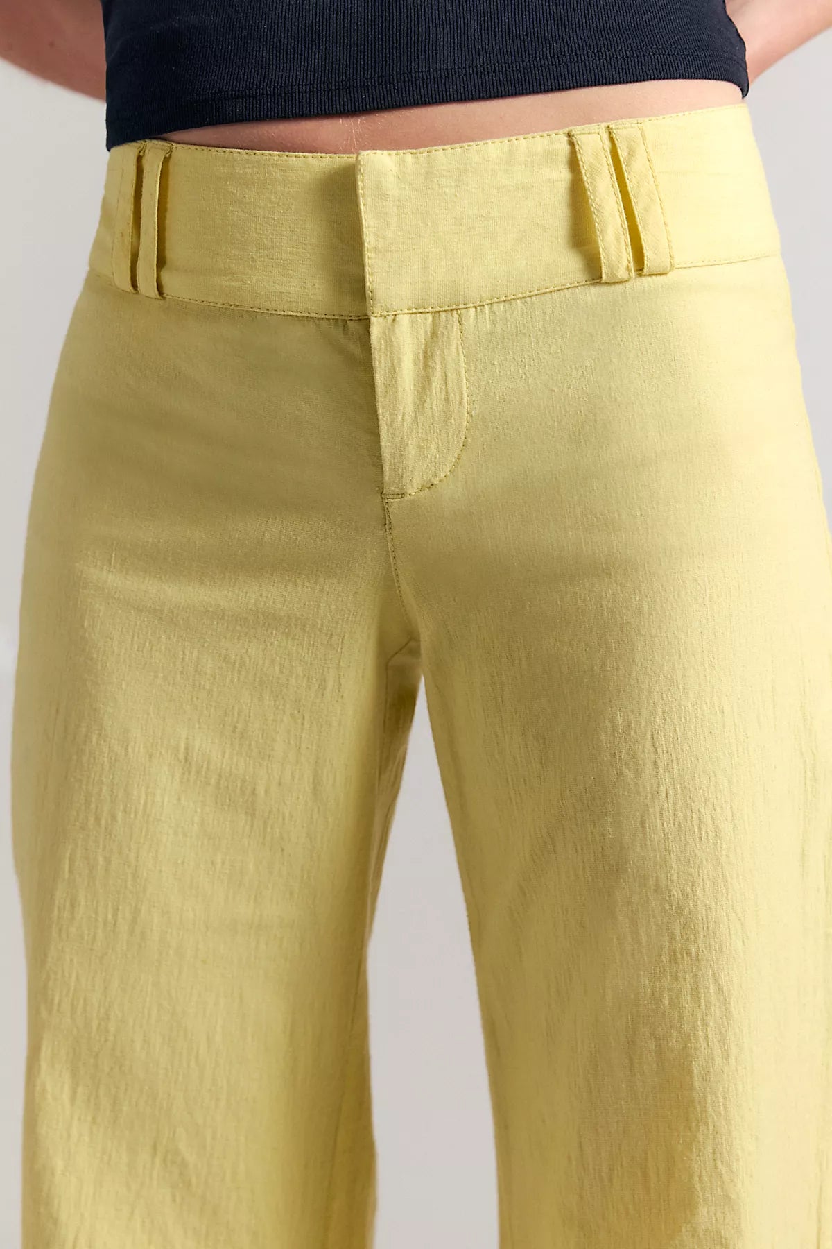 Time Flies Low-Rise Clean Solid Trousers