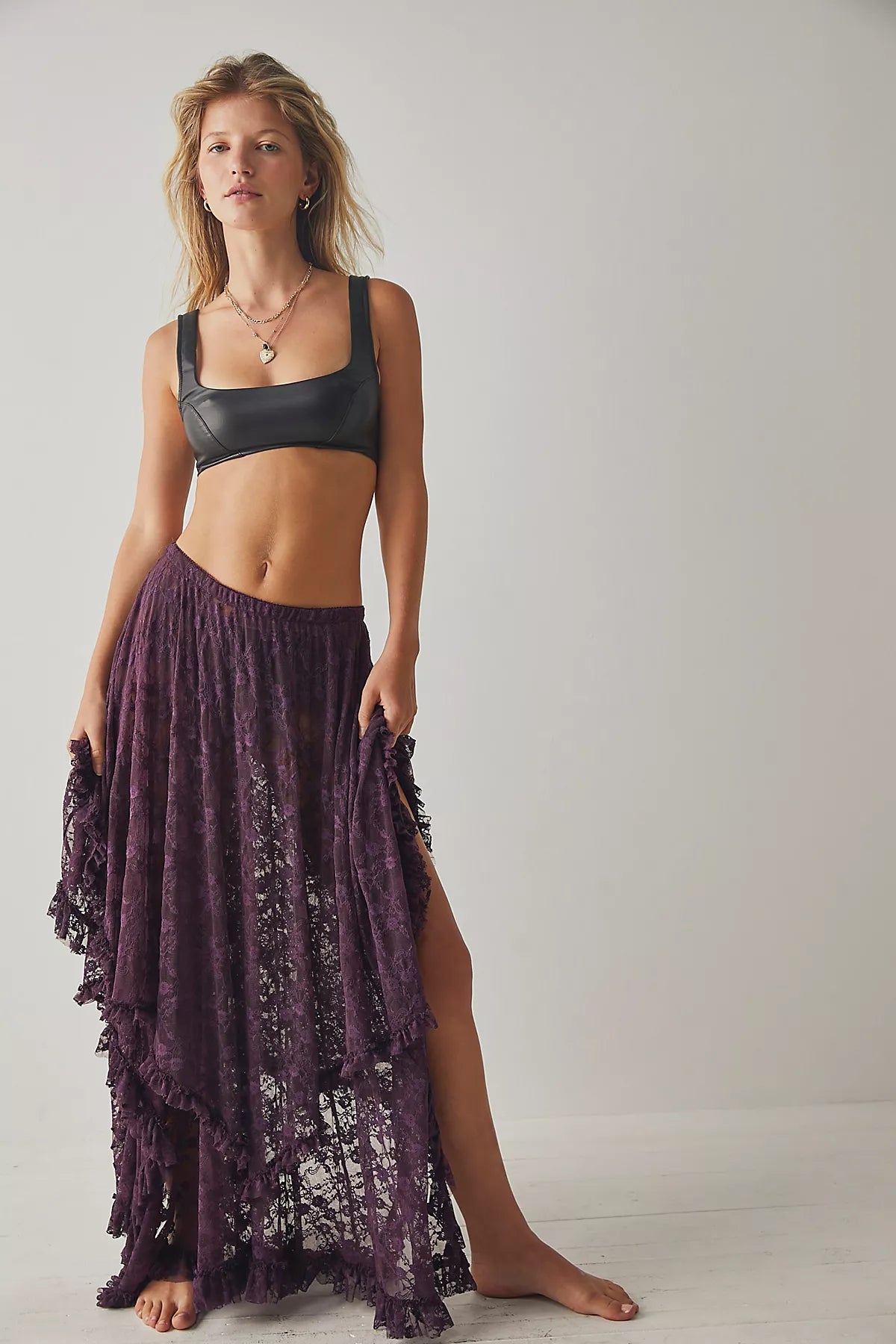 French Courtship Maxi Slip Skirt