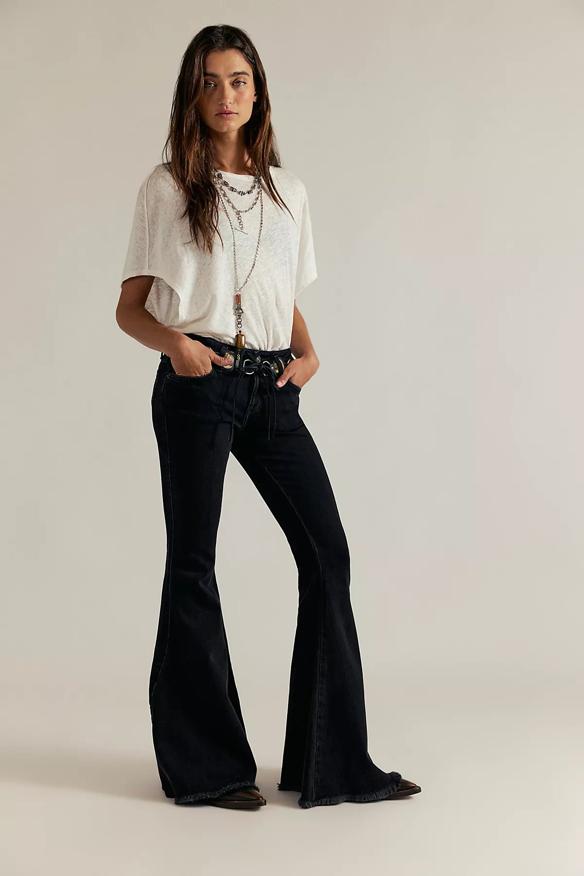 We The Free Emre Low-Rise Flare Jeans