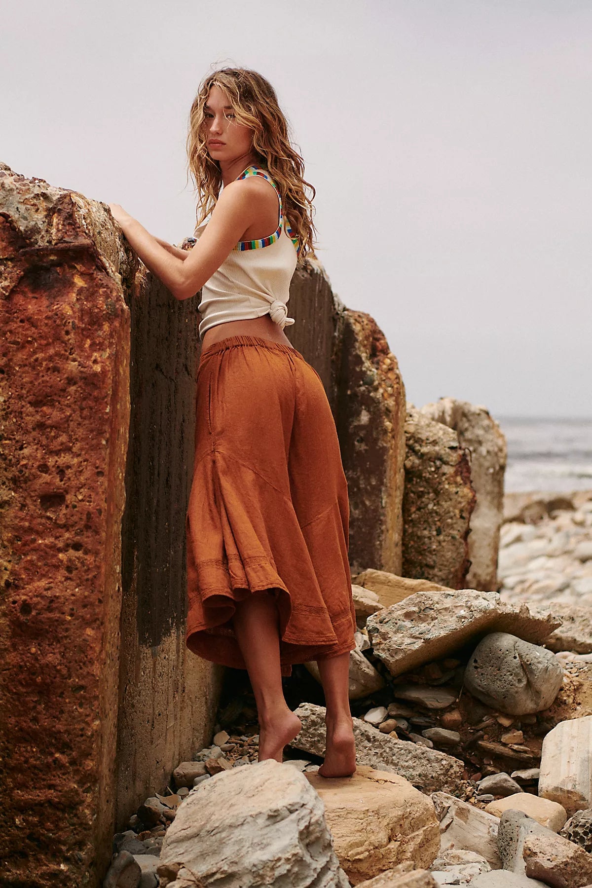 Celina Linen Culotte Pants