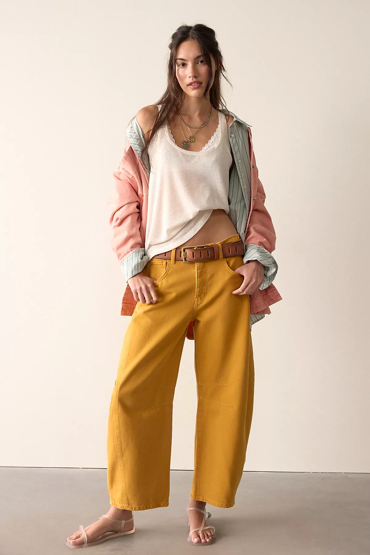 We The Free Good Luck Mid-Rise Barrel Jeans