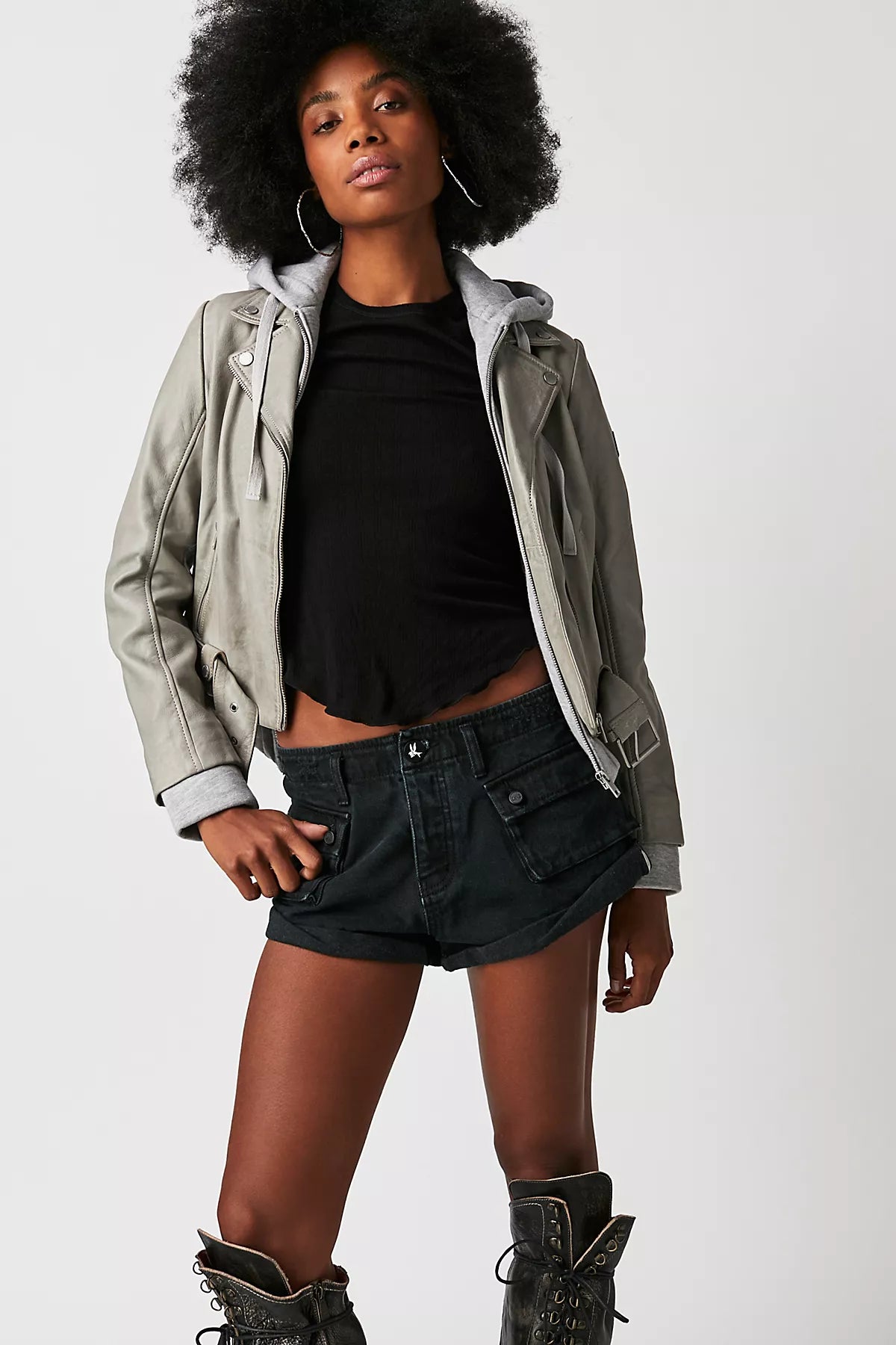 OneTeaspoon Bandits Low-Waist Denim Shorts