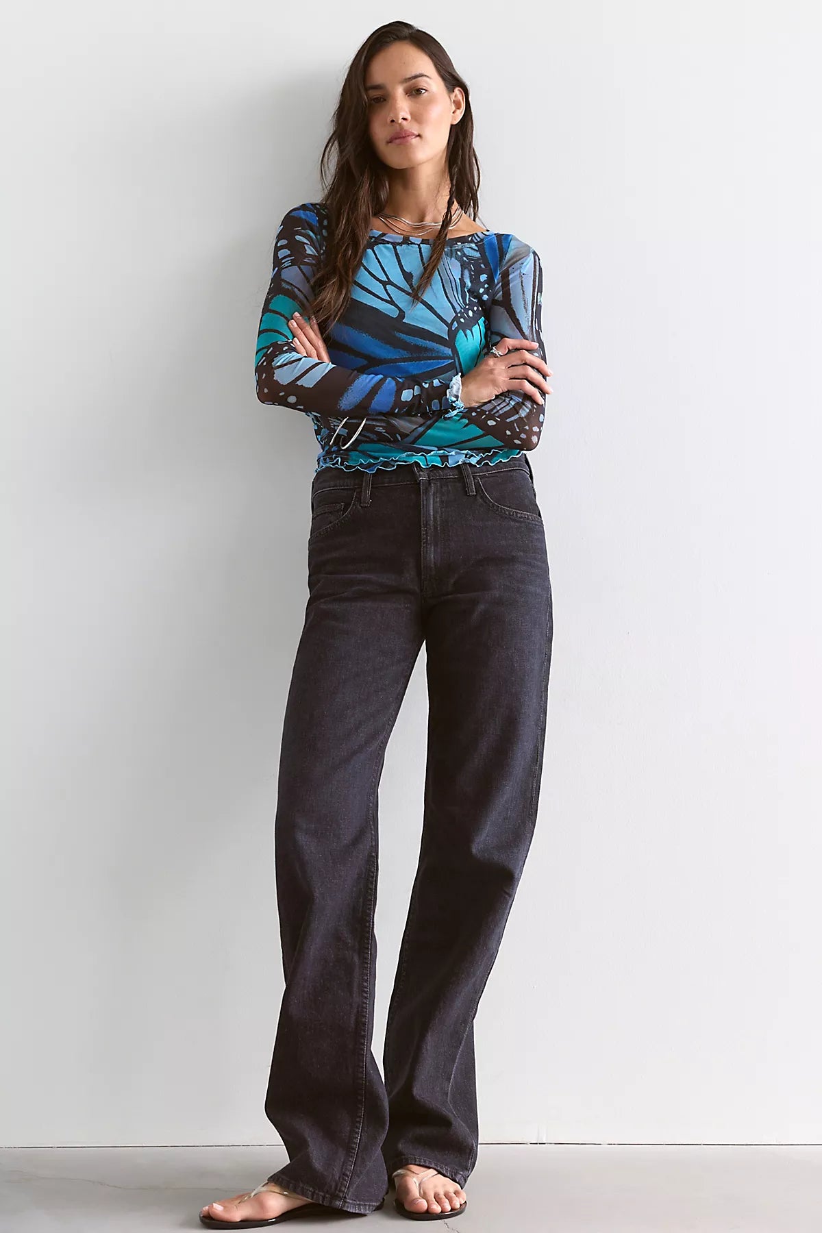 Lilly Printed Long Sleeve Top