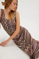 Anna Sui Godet Knit Midi Dress