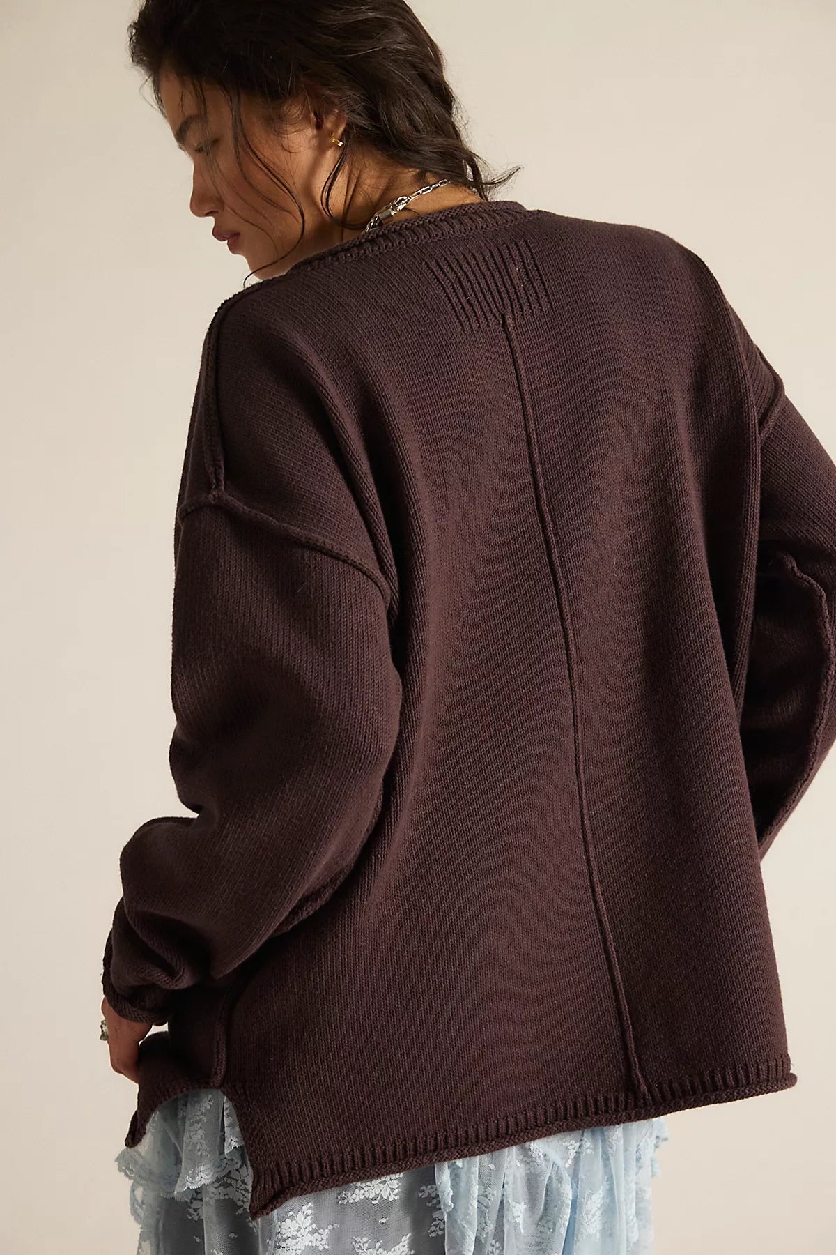We The Free Ella Roll-Neck Cotton Knit Sweater