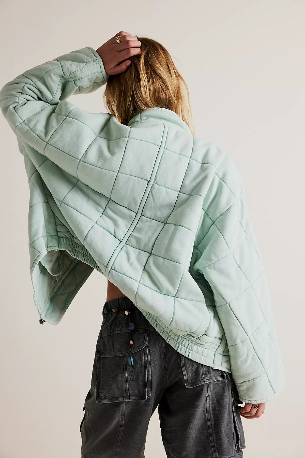 Dolman Quilted Knit Jacket