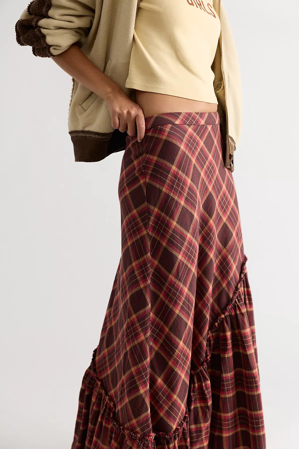 Emberwood Flannel Maxi Skirt