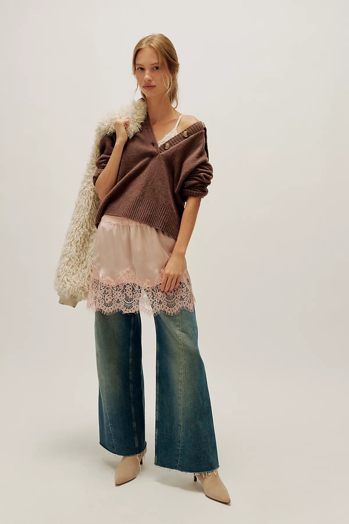 Meet Me In The Middle Mini Slip Skirt