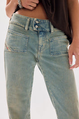 Diesel D-Hush Low-Rise Flare Jeans
