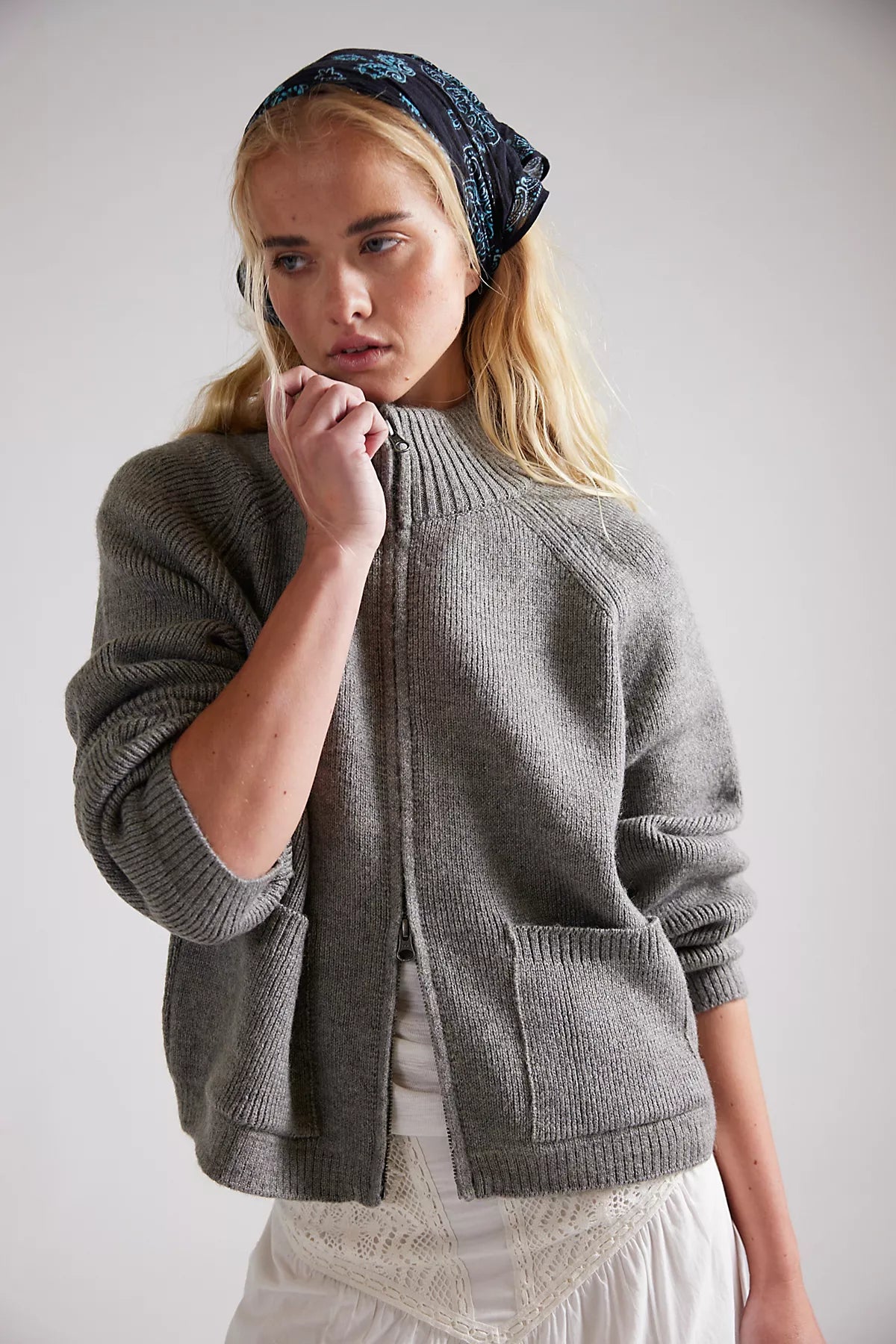 We The Free On It Zip-Up Cardigan