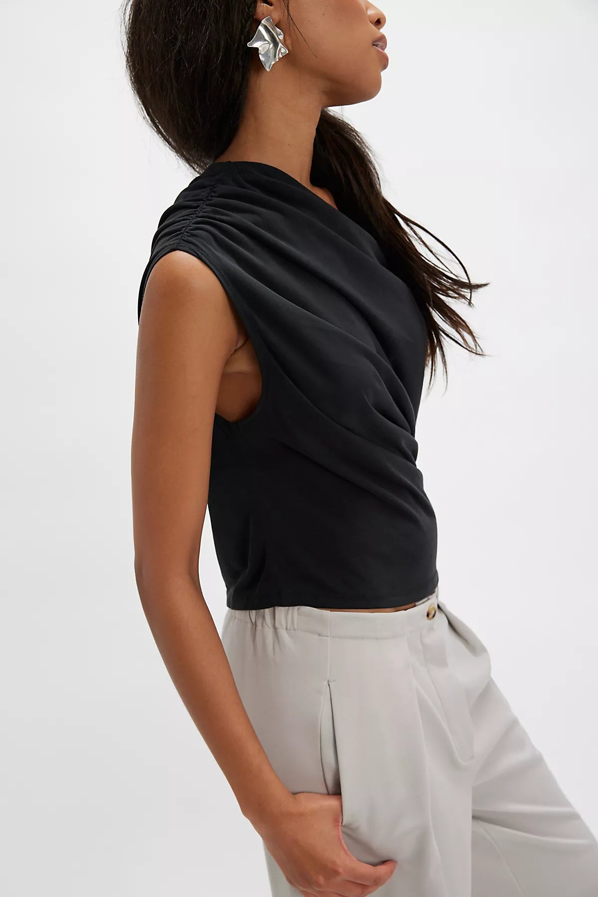 Blake Off-The-Shoulder Draped Top