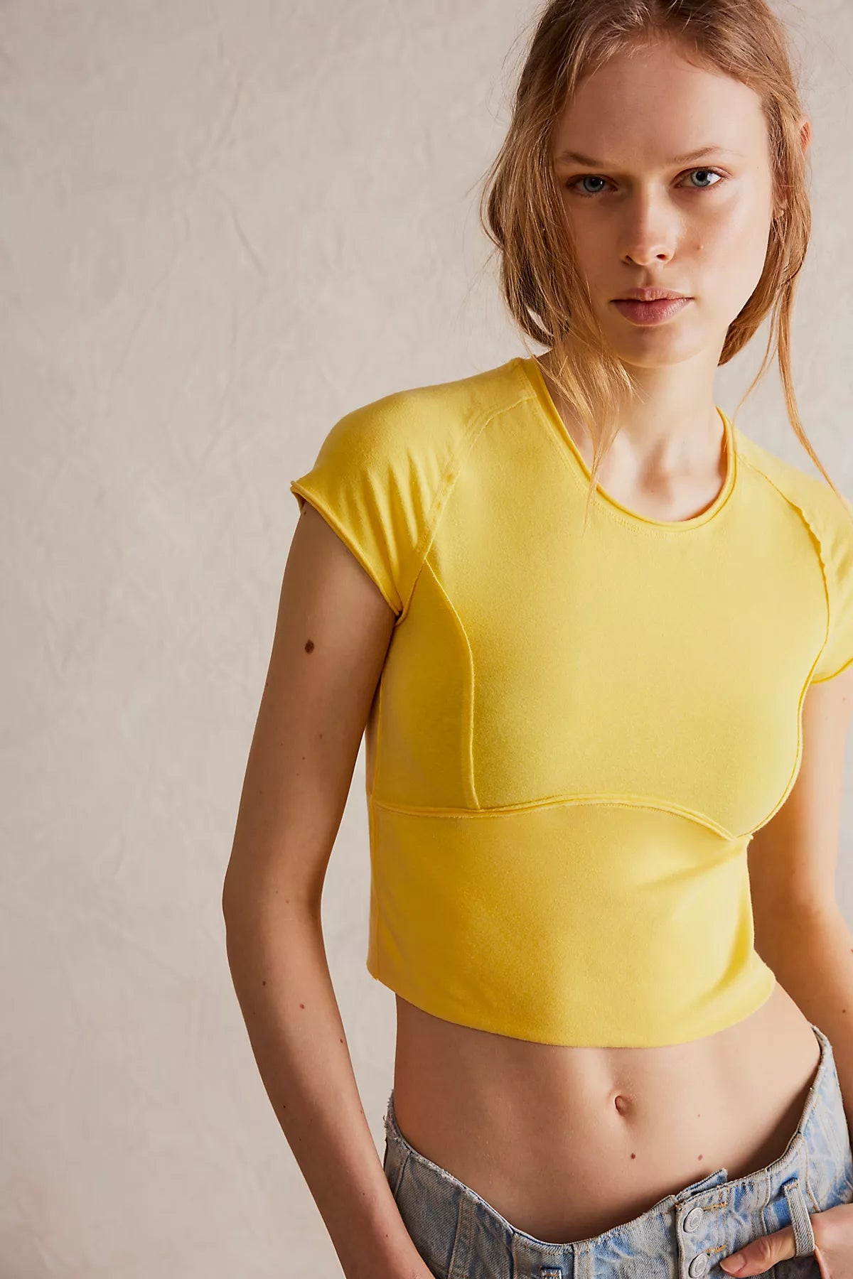 We The Free Protagonist Cropped Cap Sleeve Tee