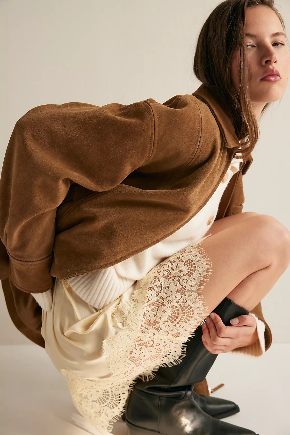 Meet Me In The Middle Mini Slip Skirt