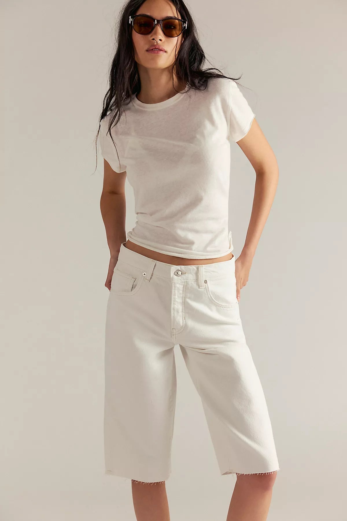 We The Free Low-Rise Relaxed Capri Jeans