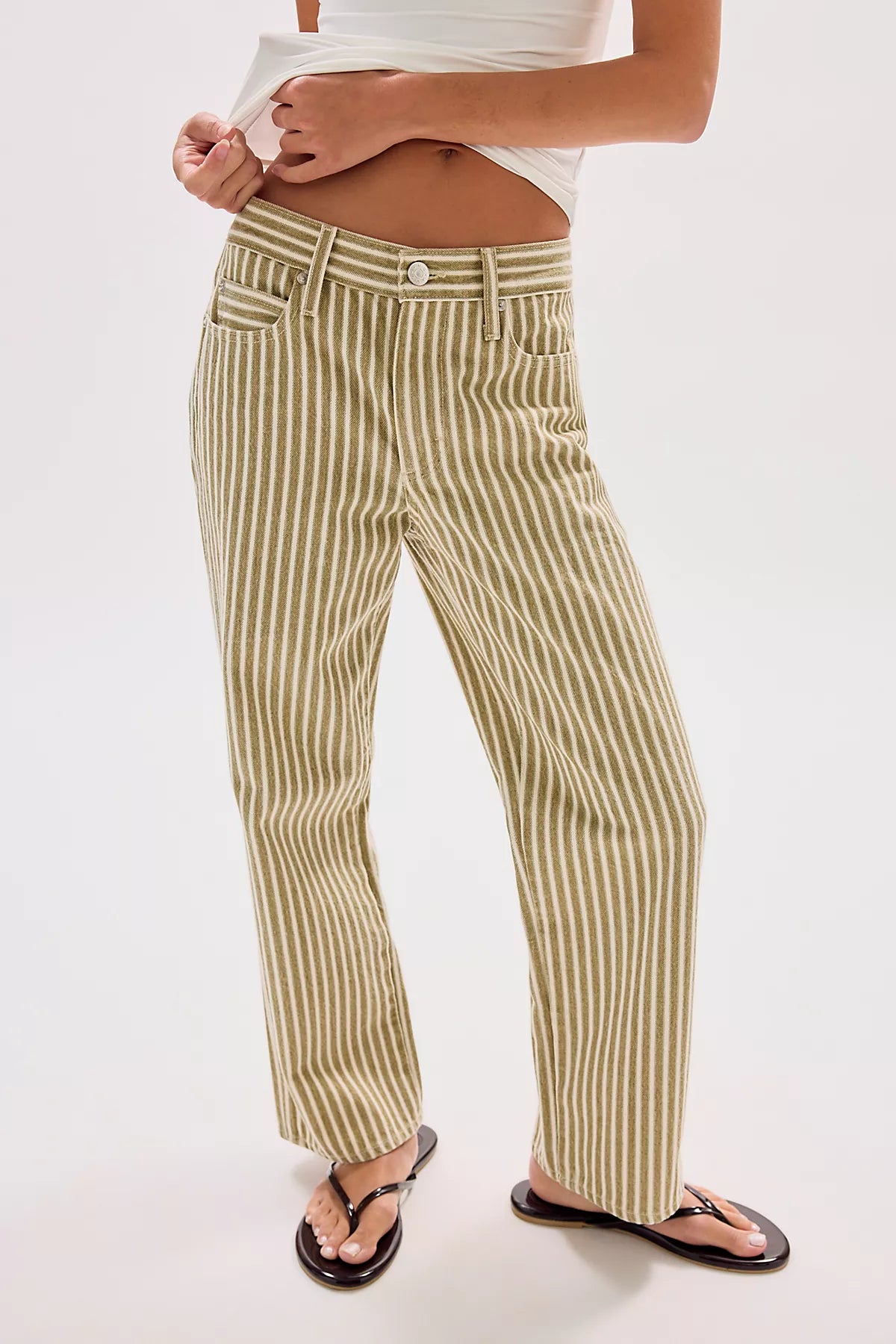 AMO Billie Striped Jeans