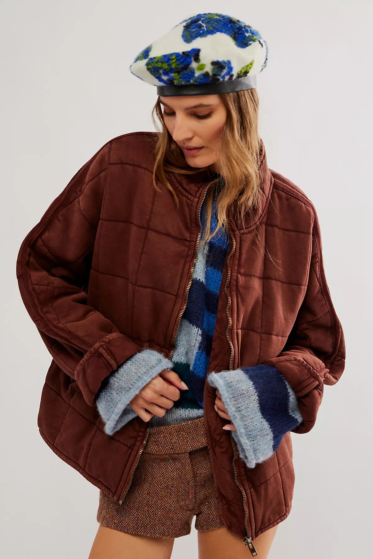 Dolman Quilted Knit Jacket