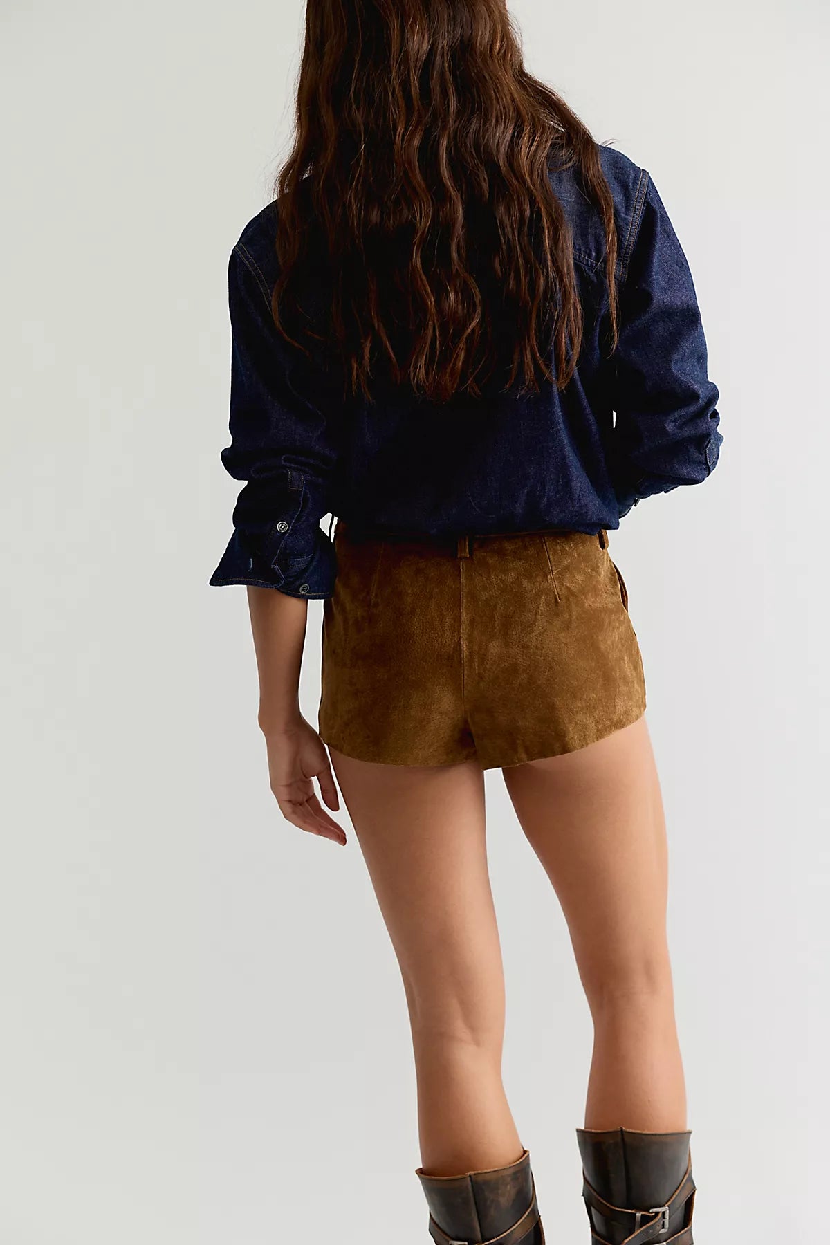 Blank NYC Candle Glow Suede Micro Shorts