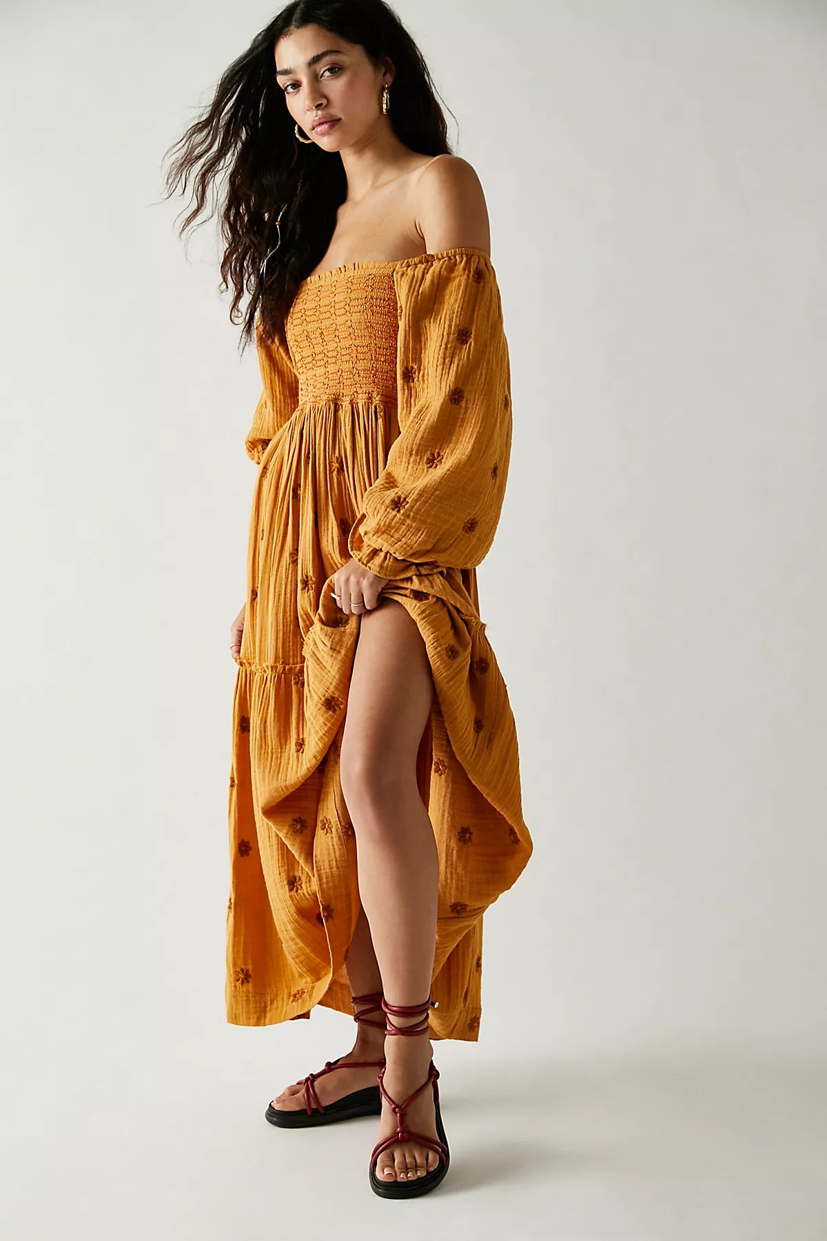 Dahlia Embroidered Maxi Dress